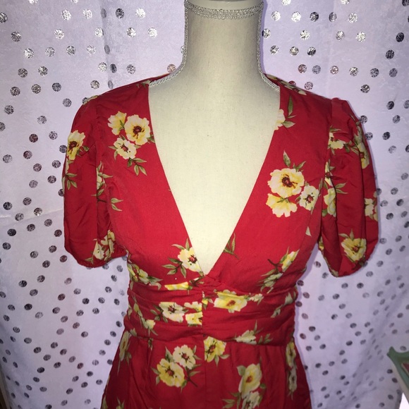 Red Flower Romper - Picture 3 of 5